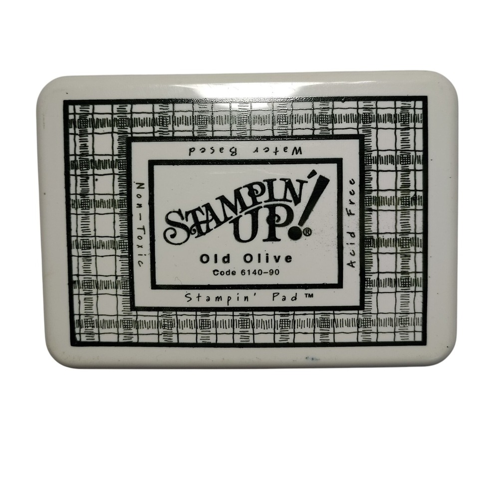 Stampin Up Old Olive Ink Pad Non Toxic Water‎ Based Acid Free Crafting